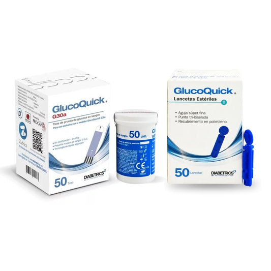 Tiras Glucoquick G30A + Lancetas